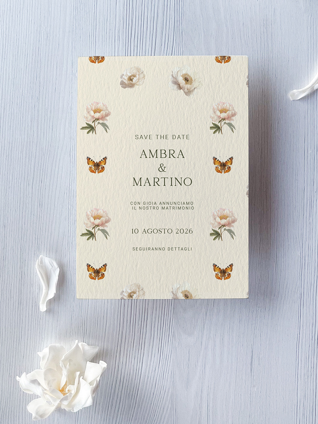 Save the Date Antique botanic
