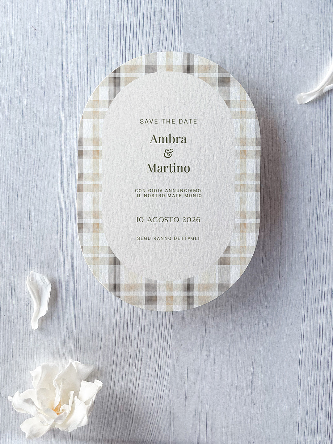 Save the Date Autumn Plaid
