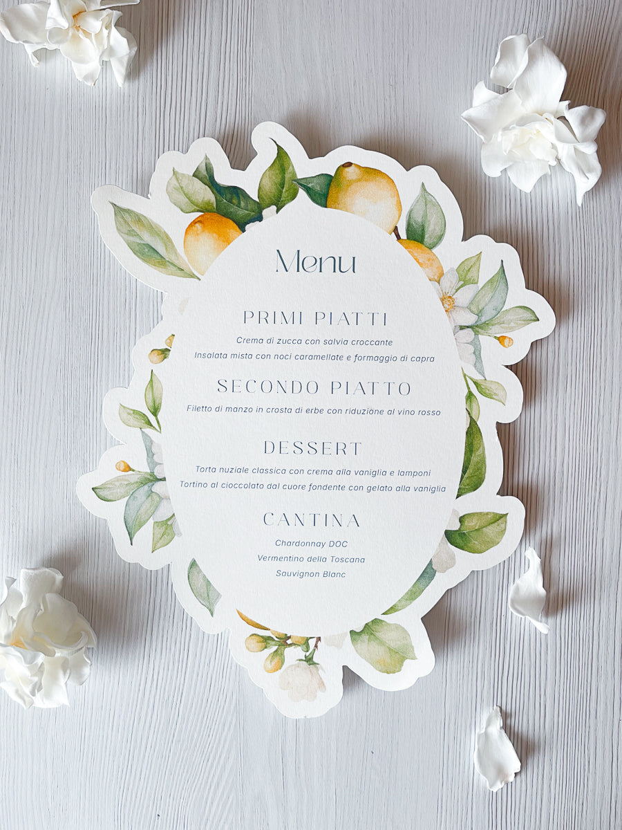 Menù Sagomato - Mediterranean Lemons