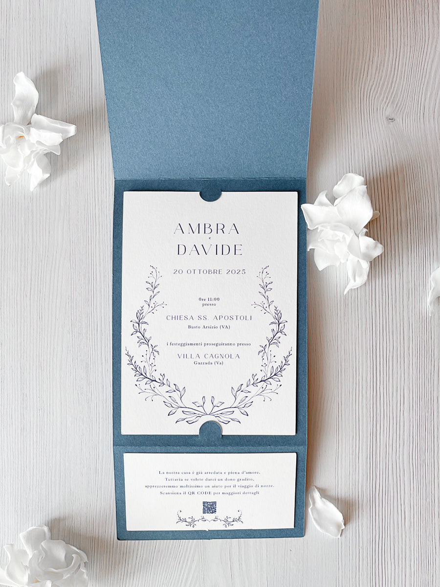 Partecipazione di Matrimonio - Indigo