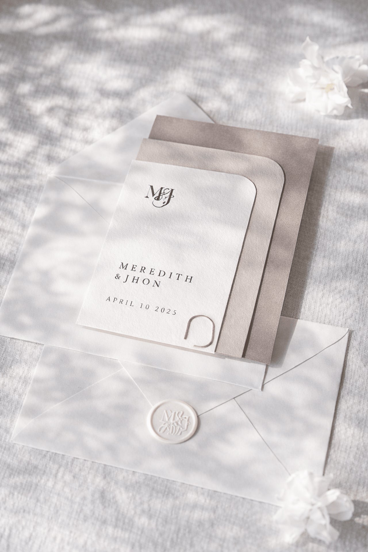 Partecipazione di nozze - Mocha Mousse