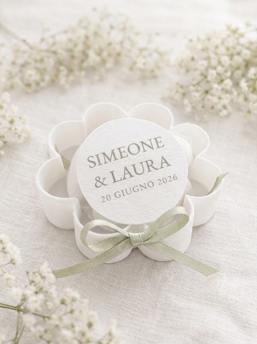 Bomboniera Margherita con confetti
