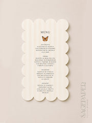 Menù Sagomato Scallop Antique botanic