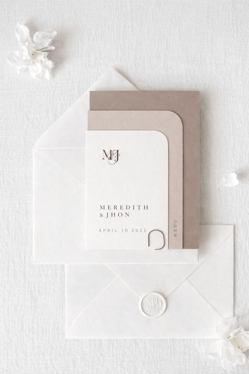 Partecipazione di nozze - Mocha Mousse