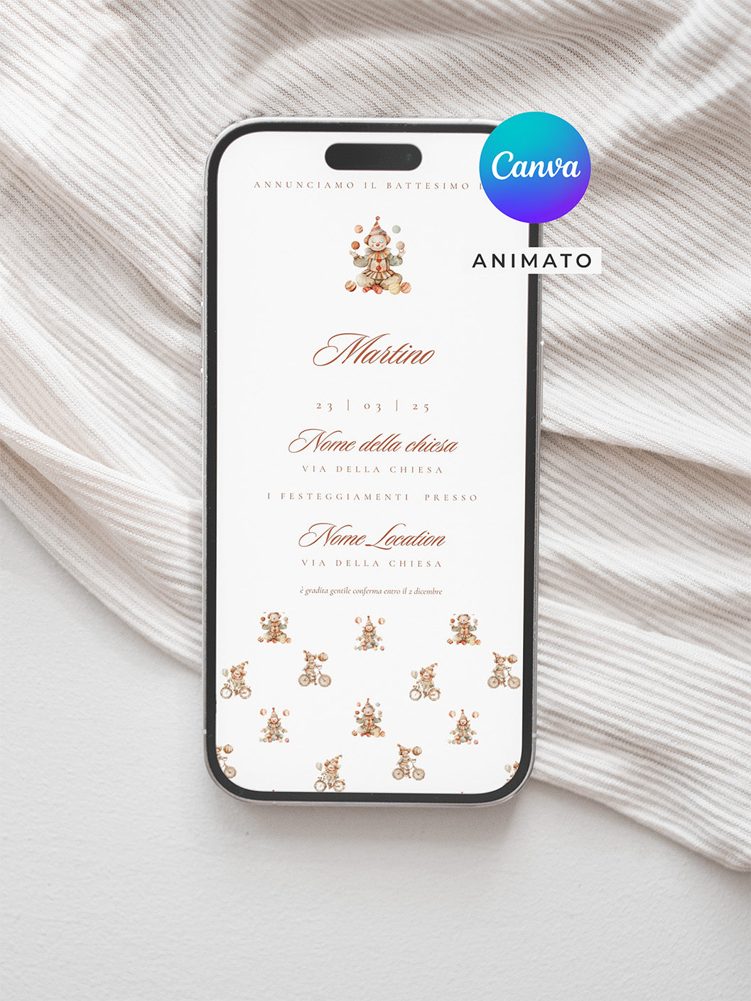 Invito digitale Pagliaccetto