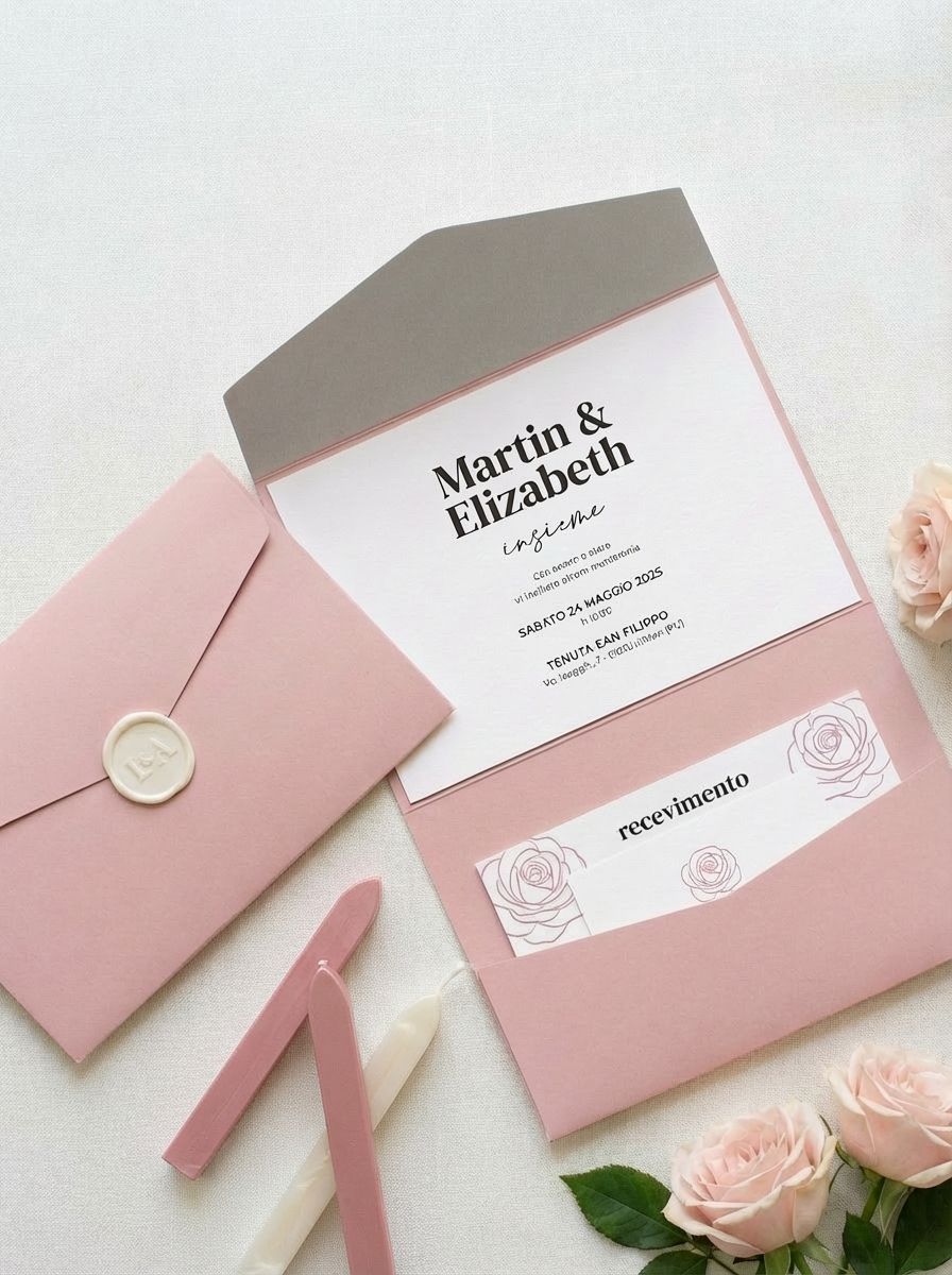 Partecipazione di matrimonio Rose