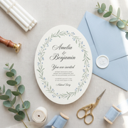 Partecipazione di matrimonio Forget-Me Blue