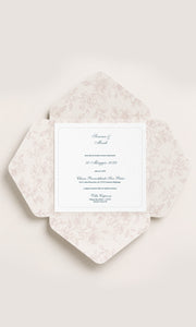 Partecipazione Quadrata Rose Bloom