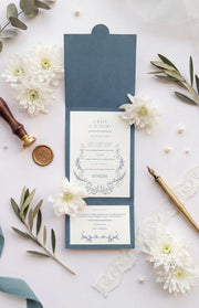 Partecipazione di matrimonio Indigo
